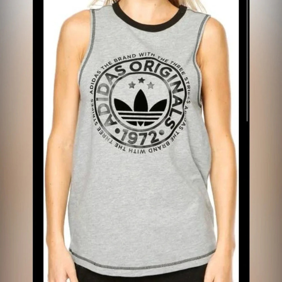 adidas Originals Women's New Cinza Muscle Tee - Picture 1 of 9